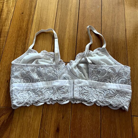 Free People Intimates Lilac Silver Evelina Lace Bralette Size S - Picture 4 of 6